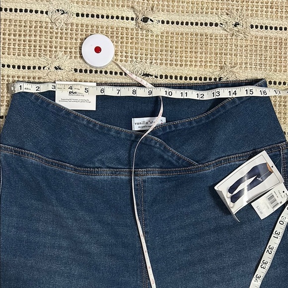 Vanilla Star Blue Flare Wide Leg Jeans - Picture 4 of 6